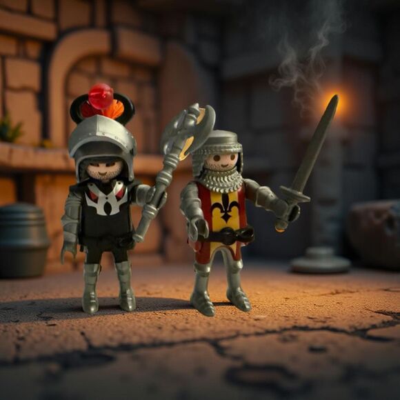 Playmobil 4841 Dragon Knight & Medieval Knight & Weapons Action Figures A10 - Picture 1 of 9